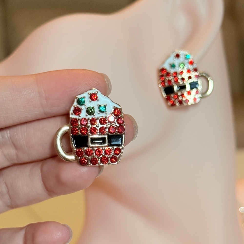 Festive Octoberfest Beer Mug Earrings - Picture 5 of 11
